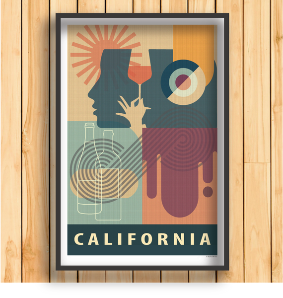 California State Wine Print