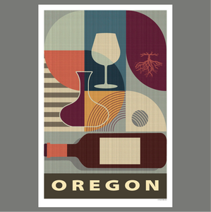 Oregon State Wine Print