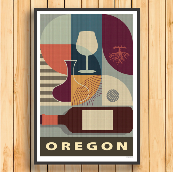 Oregon State Wine Print